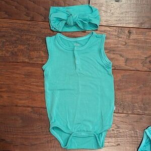 Kyte Jade Sleeveless Bodysuit & Bow